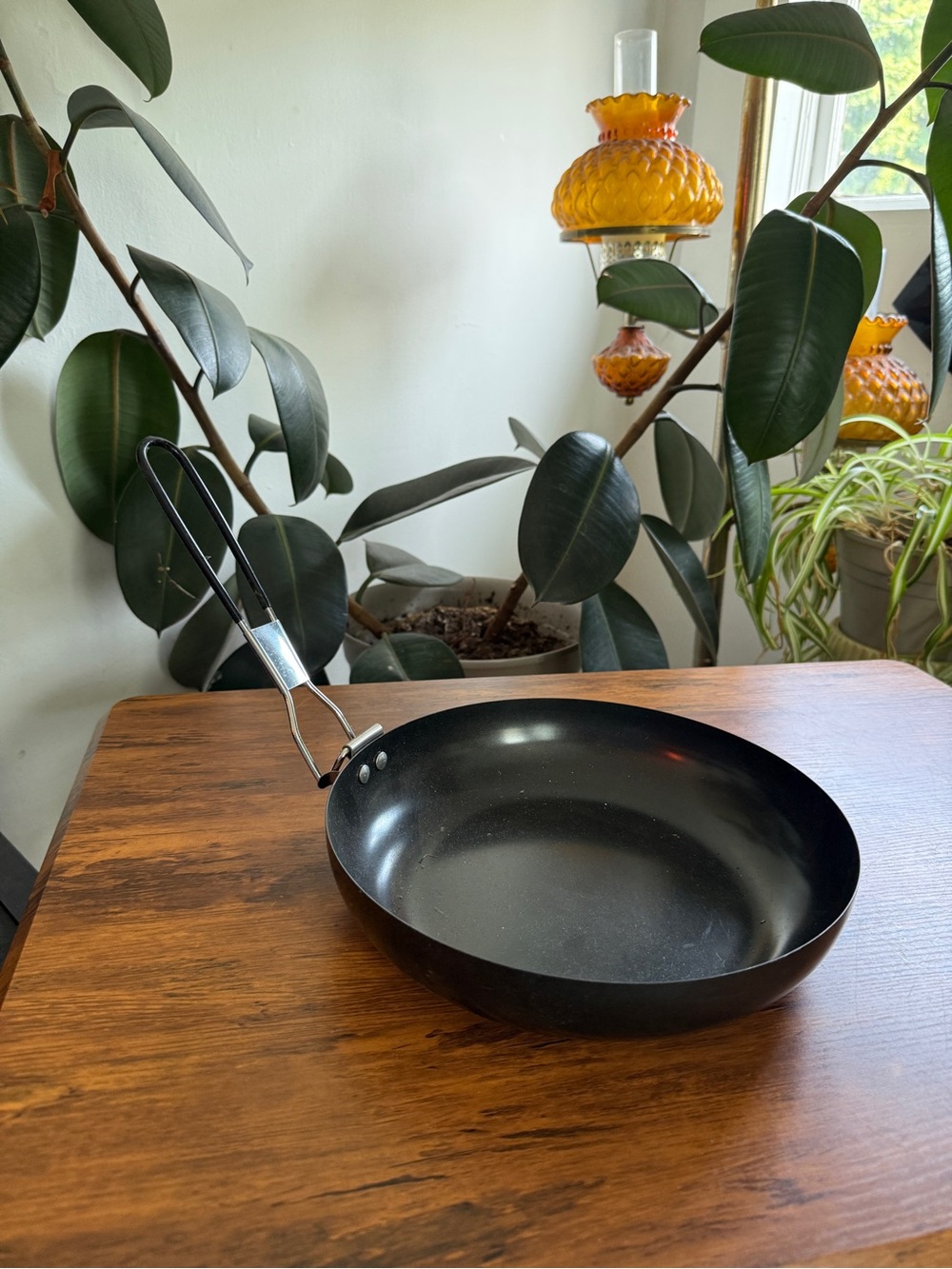 Nonstick Black Frying Pan with Folding Handle - Home Kitchen Coleman